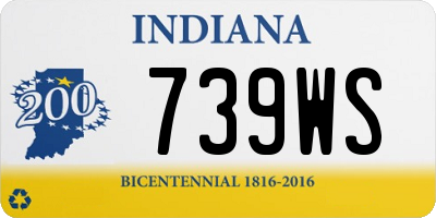 IN license plate 739WS