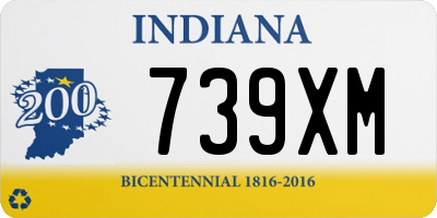 IN license plate 739XM