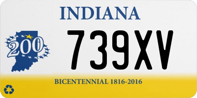 IN license plate 739XV