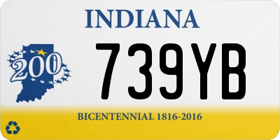 IN license plate 739YB