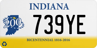 IN license plate 739YE