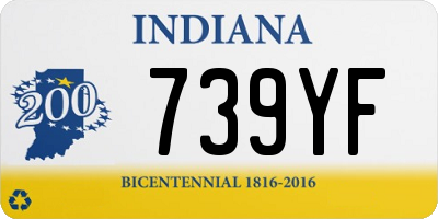 IN license plate 739YF