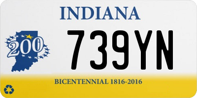 IN license plate 739YN