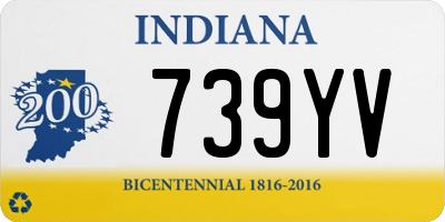 IN license plate 739YV