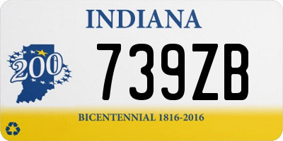 IN license plate 739ZB