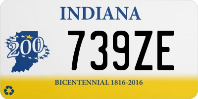 IN license plate 739ZE