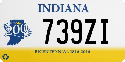 IN license plate 739ZI