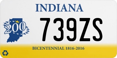 IN license plate 739ZS