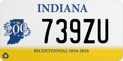 IN license plate 739ZU