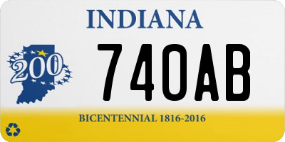 IN license plate 740AB