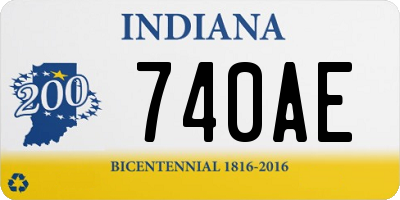 IN license plate 740AE