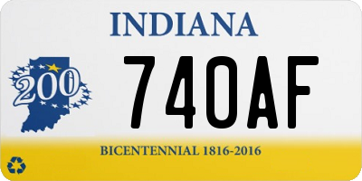IN license plate 740AF