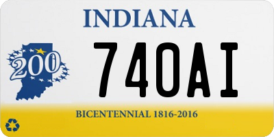 IN license plate 740AI