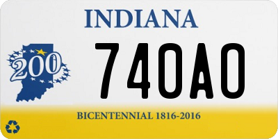 IN license plate 740AO