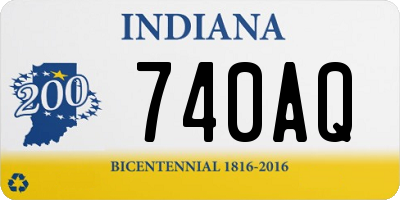 IN license plate 740AQ