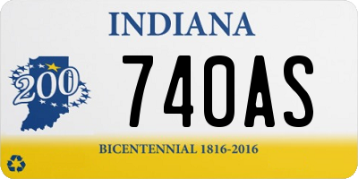 IN license plate 740AS