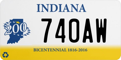 IN license plate 740AW