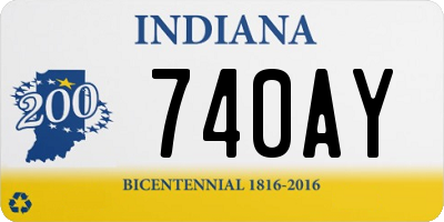 IN license plate 740AY