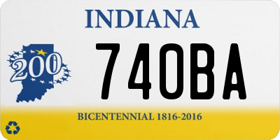 IN license plate 740BA