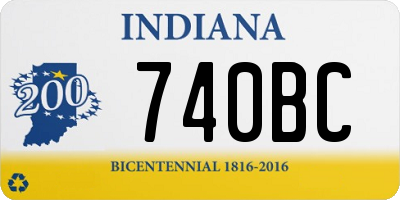 IN license plate 740BC