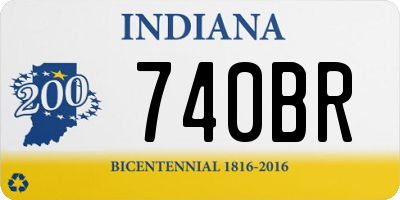 IN license plate 740BR