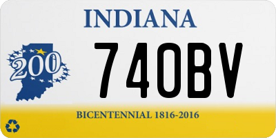 IN license plate 740BV