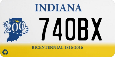 IN license plate 740BX