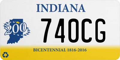 IN license plate 740CG