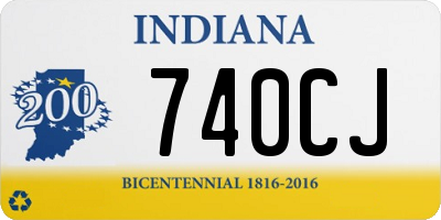 IN license plate 740CJ