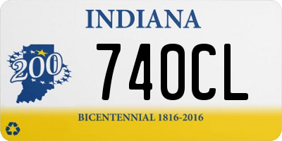 IN license plate 740CL