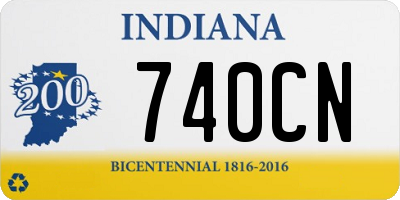 IN license plate 740CN