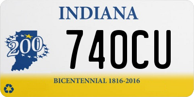 IN license plate 740CU