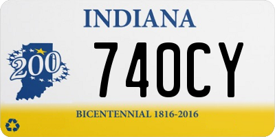 IN license plate 740CY