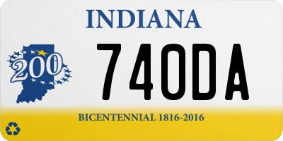 IN license plate 740DA