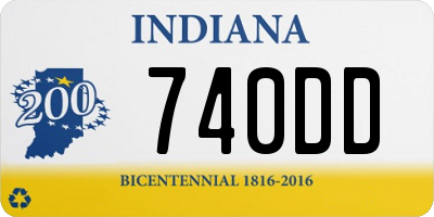 IN license plate 740DD