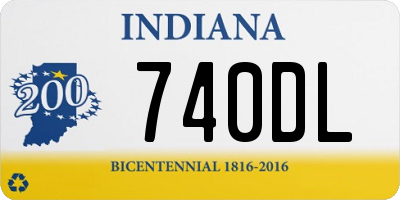 IN license plate 740DL