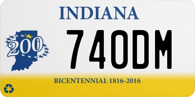 IN license plate 740DM