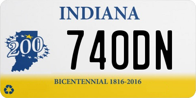 IN license plate 740DN