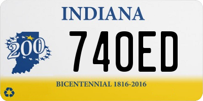 IN license plate 740ED