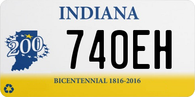 IN license plate 740EH