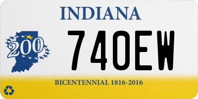 IN license plate 740EW