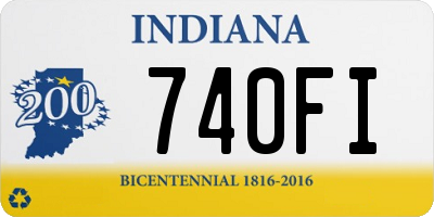 IN license plate 740FI