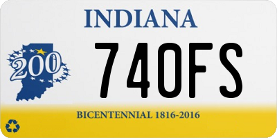 IN license plate 740FS