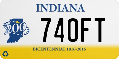 IN license plate 740FT