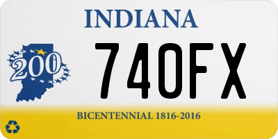 IN license plate 740FX