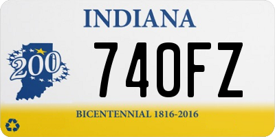 IN license plate 740FZ