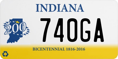 IN license plate 740GA