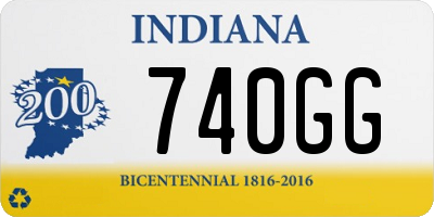 IN license plate 740GG