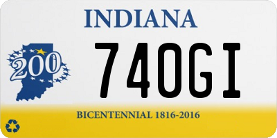 IN license plate 740GI