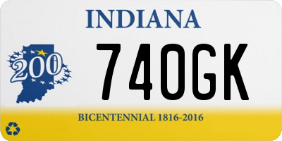 IN license plate 740GK